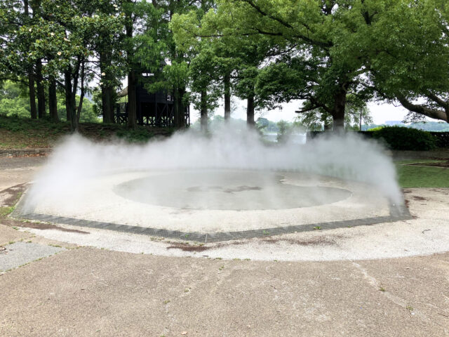 ミストが立ち込めるエリア